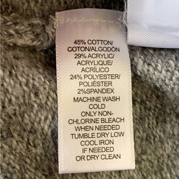 Gray Mock Neck Sweater Loft Women’s Size Medium - Picture 3 of 4